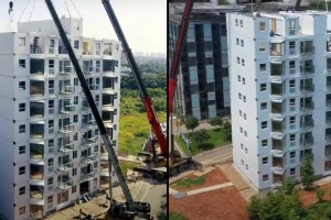 В Китае построили 10-этажный жилой дом менее чем за 29 часов
