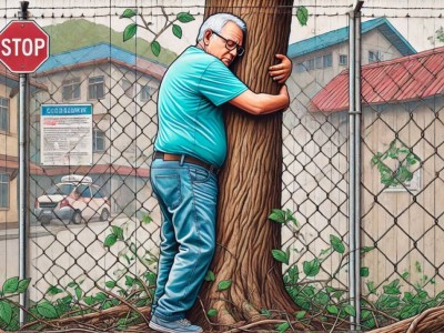 Житель Актобе защищает 50-летний дуб от вырубки.