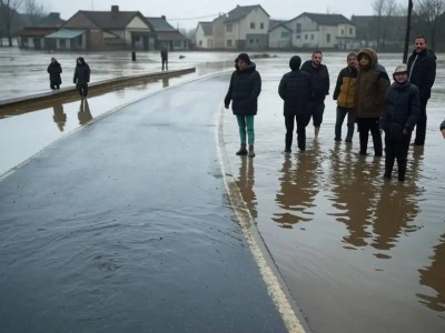 Талые воды затопили улицы Макинска в Акмолинской области — спасатели откачивают воду круглосуточно.