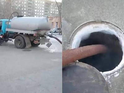 Ассенизатор сливал нечистоты в черте города в Павлодаре.