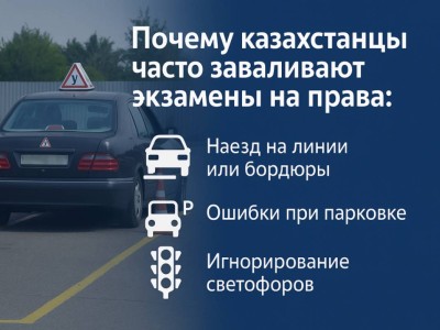 Почему казахстанцы часто заваливают экзамены на права.