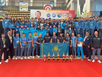 32 золотых медали завоевала казахстанская сборная на Чемпионате Азии по таэквондо ИТФ.