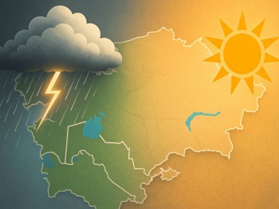 Погода в Астане и Алматы: жара усиливается, на западе — ливни и град