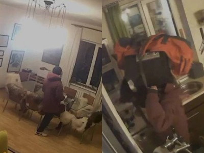Вор пытался утащить сейф на троллейбусе в Алматы: ВИДЕО