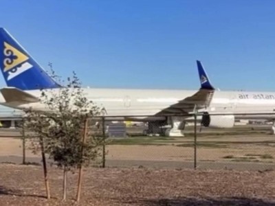 Самолет Air Astana заметили в США