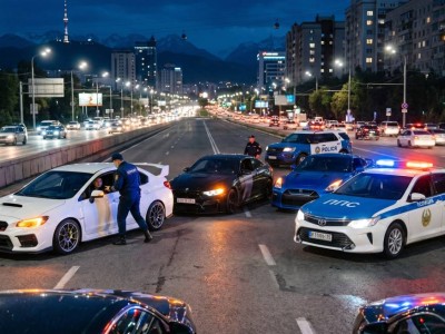 Ночной форсаж на аль-Фараби: Полиция Алматы пресекла уличные гонки