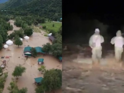 Резкий подъем уровня воды в реке привел к эвакуации десятки человек близ Алматы