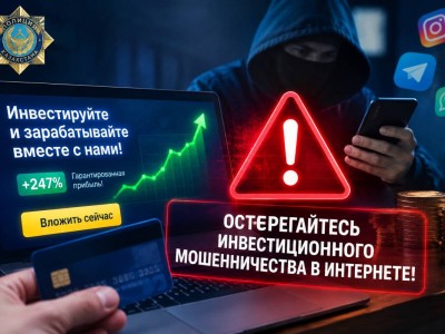 Полиция предупредила казахстанцев о новой схеме инвестиционного мошенничества