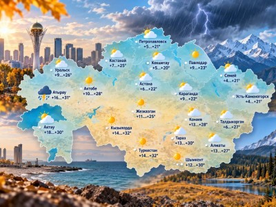 Погода в Казахстане на 22 сентября: от +4 до +32°