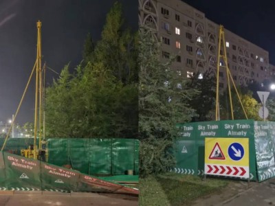 Ограждения SkyTrain появились на Саина