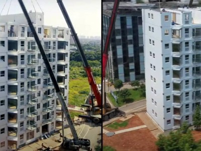 В Китае построили 10-этажный жилой дом менее чем за 29 часов