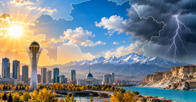 Погода в Казахстане 15 сентября: где будет +33°C, а где пройдут дожди
