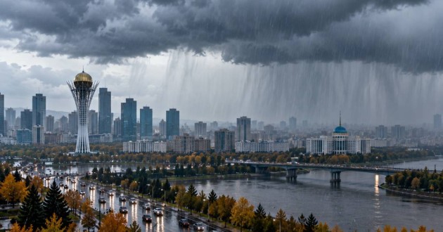 Прогноз погоды на 3 октября: в центральной части Казахстана прогнозируют сильные дожди
