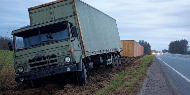 Грузовик с опасным химикатом перевернулся в ЗКО.