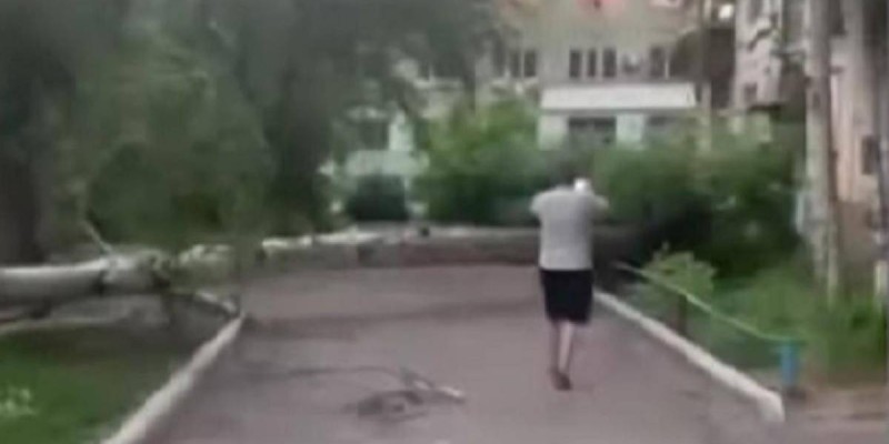 Ураган повалил деревья и оставил часть Усть-Каменогорска без электричества.