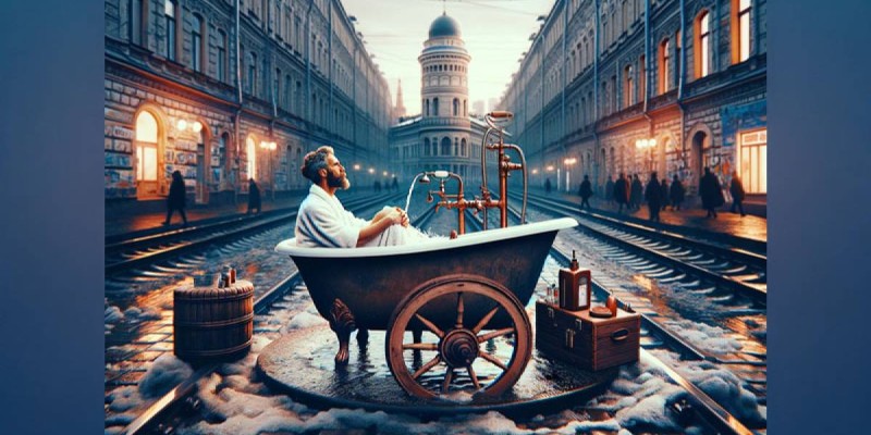 Необычный пранк в Талгаре: блогер принял ванну на пешеходном переходе.