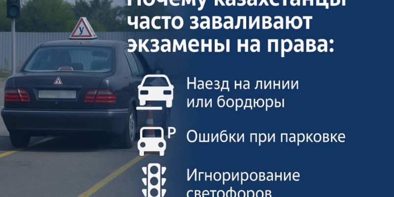 Почему казахстанцы часто заваливают экзамены на права.