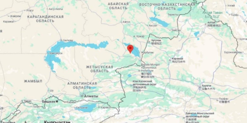 Землетрясение произошло недалеко от озера Алаколь