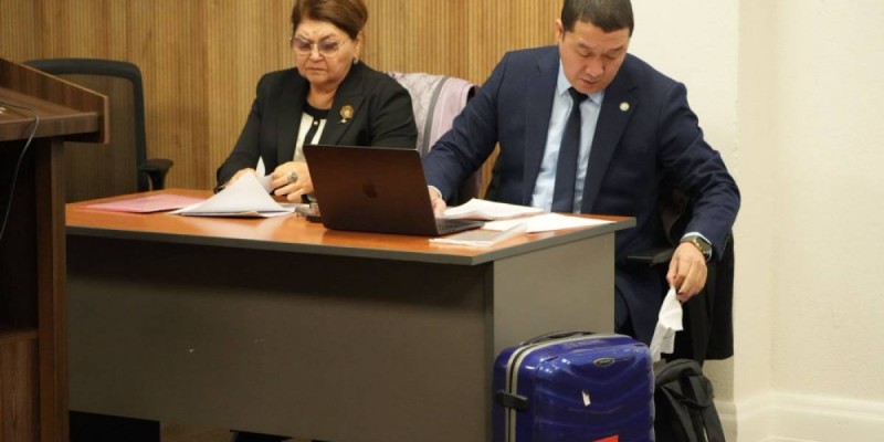 Мать Бишимбаева принесла в суд чемодан, в котором был миллион долларов