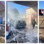 В Актобе автомобиль загорелся во время заправки: пострадал оператор АГЗС