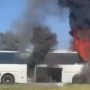 В ЗКО загорелся автобус с 37 пассажирами (ВИДЕО)