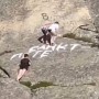 Иностранцы разрисовали скалу у озера Шалкар в ВКО (Видео)