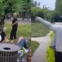 Прохожая раскритиковала уборщиц, отдыхающих на газоне в Алматы