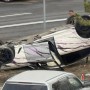 BMW перевернулся в центре Астаны
