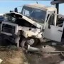 В Астане грузовик упал с моста после столкновения с Tesla