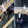 Трёхлетняя девочка оказалась за окном 12-го этажа и застряла в решётке